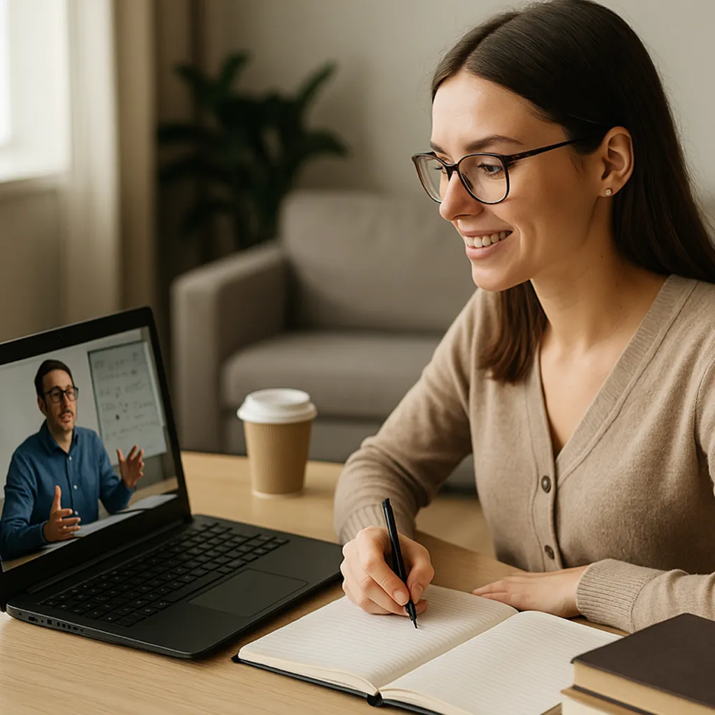 Clase online de una alumna