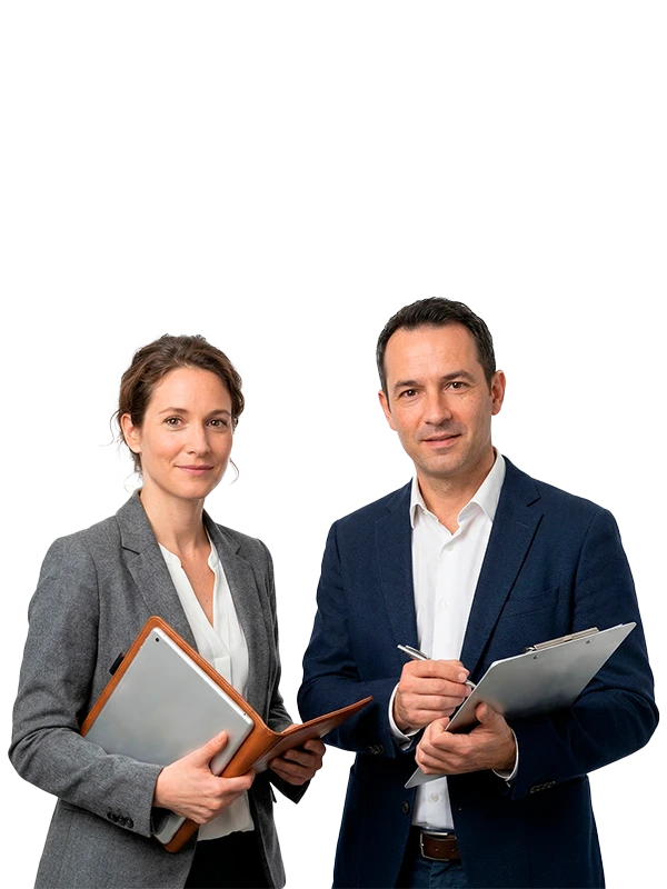 Dos profesores con el temario